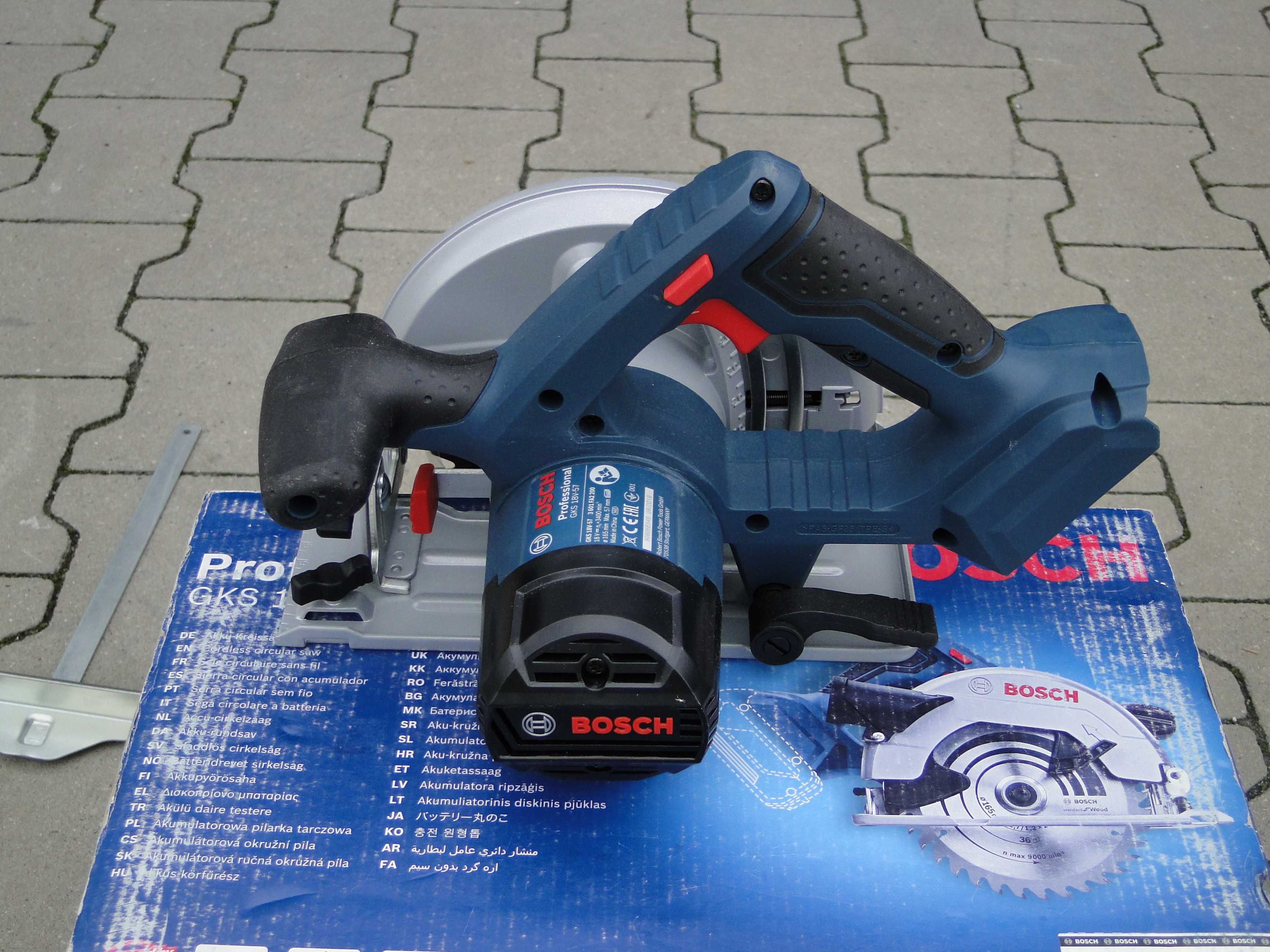 Pilarka tarczowa piła akumulatorowa body AKU BOSCH GKS 18V-57 18V Nowa