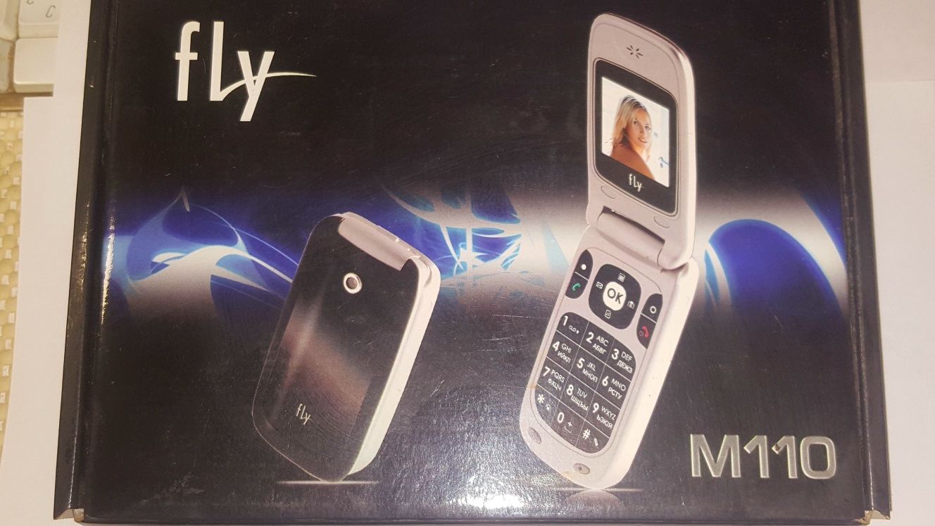 Раритетний мобільний розкладний телефон FLY M110 Black з нюансом
