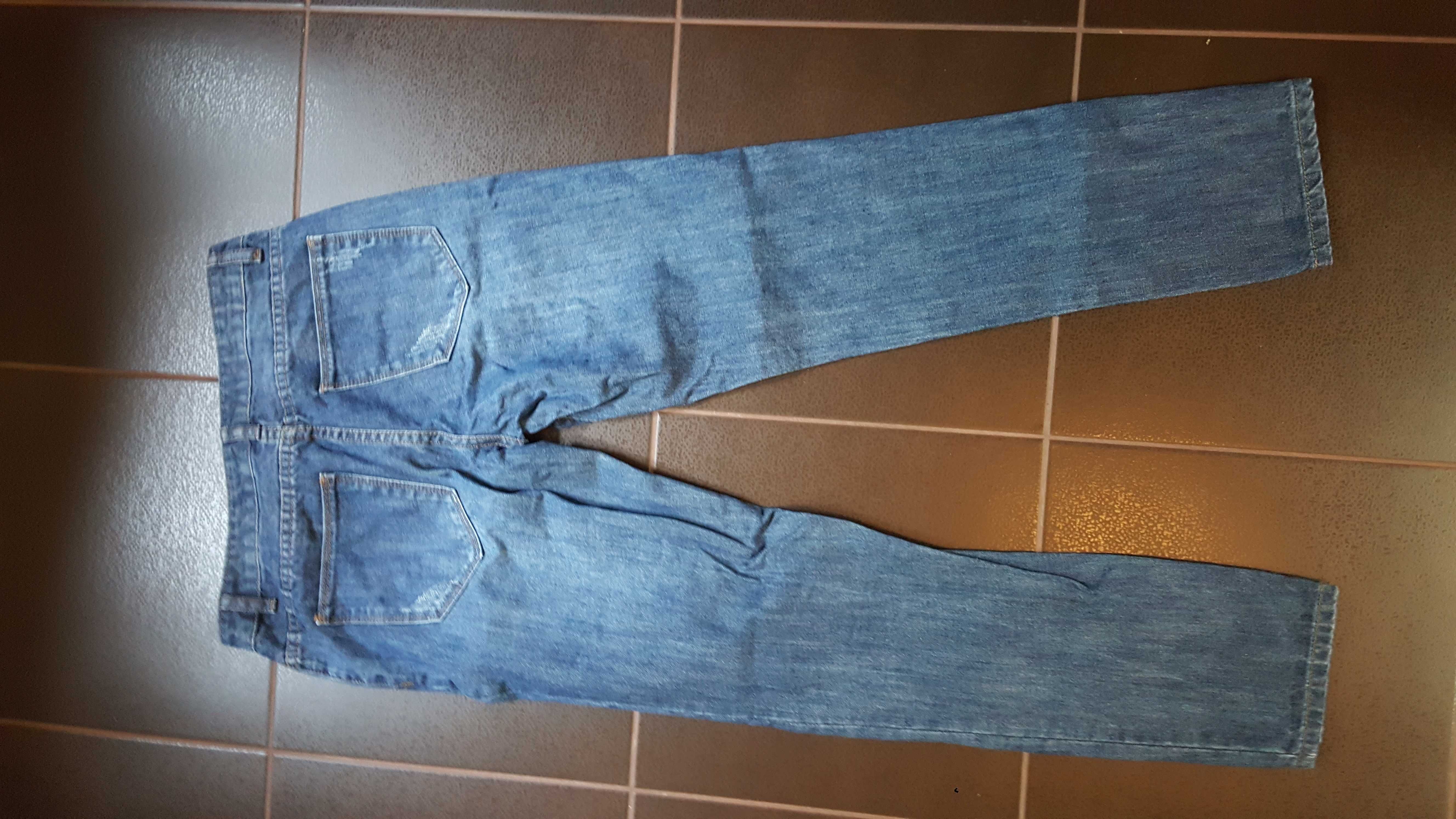 Jeansy ciemne roz XS