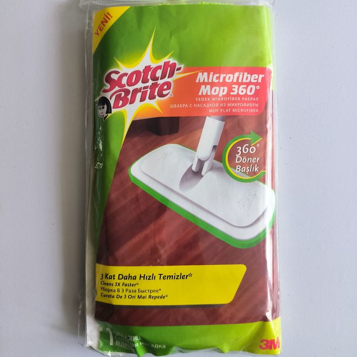 Змінний моп 3M для швабри Scotch-Brite 360° Зелена
