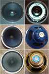 Colunas Celestion Alnico Gold, Blue e EV EVM 12L