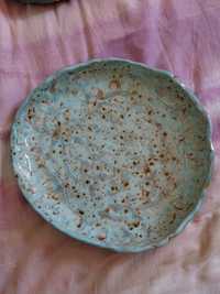 Misa ceramiczna ręcznie robiona niebieska