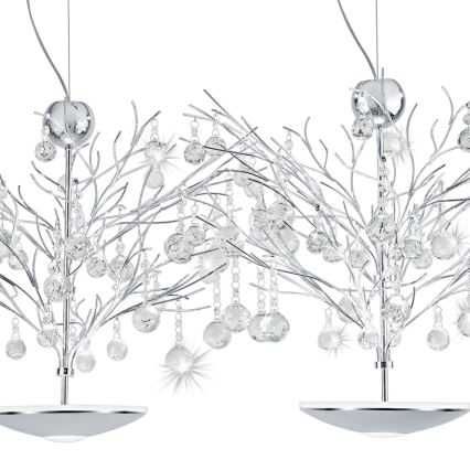 Eglo SORGES 39043 lampa wisząca 2+2x16,8W+6W/LED 4000K Glamour