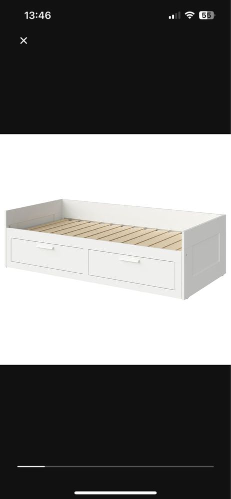Cama brimnes indiv/dupla c/2 gav, branco