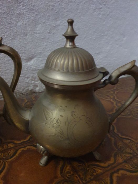 Conjunto 4 peças vintage em metal