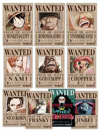 Набор постеров аниме из 10 разыскиваемых Wanted  Ван Пис/One Piece