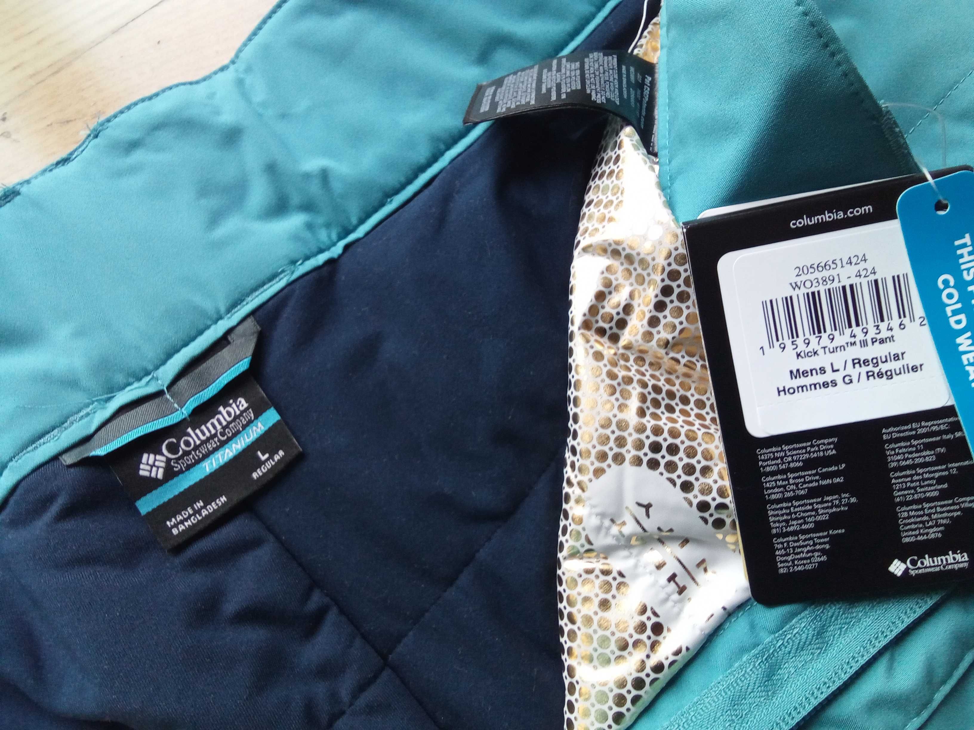 Nowe spodnie snowboardowe ski męskie Columbia Kick Turn Pant rozmiar L