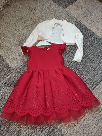 Детское платье 2 годика 92 98 красное платье нарядное