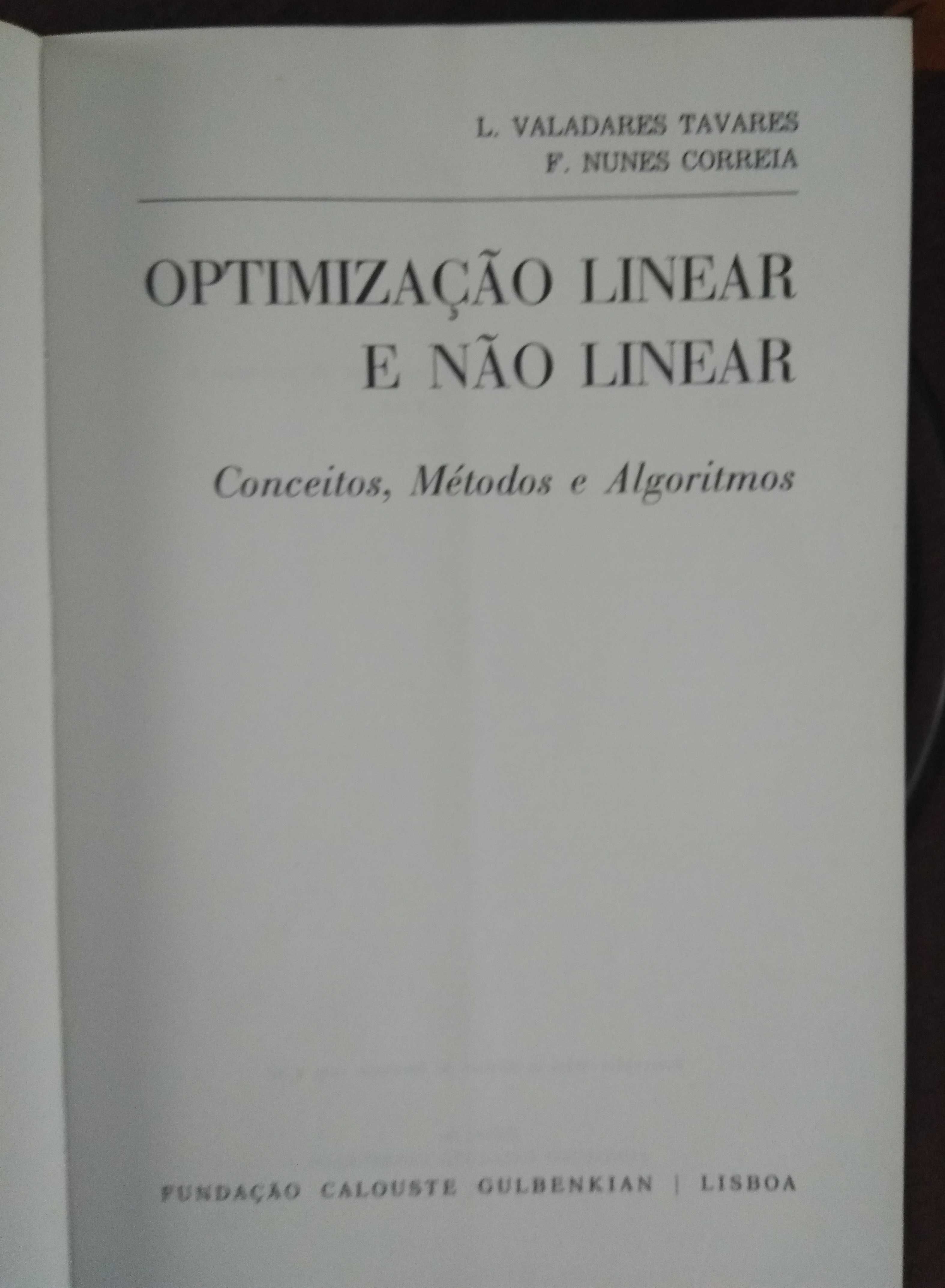 Livro Técnico Optimização Linear e Não Linear-Investigação Operacional