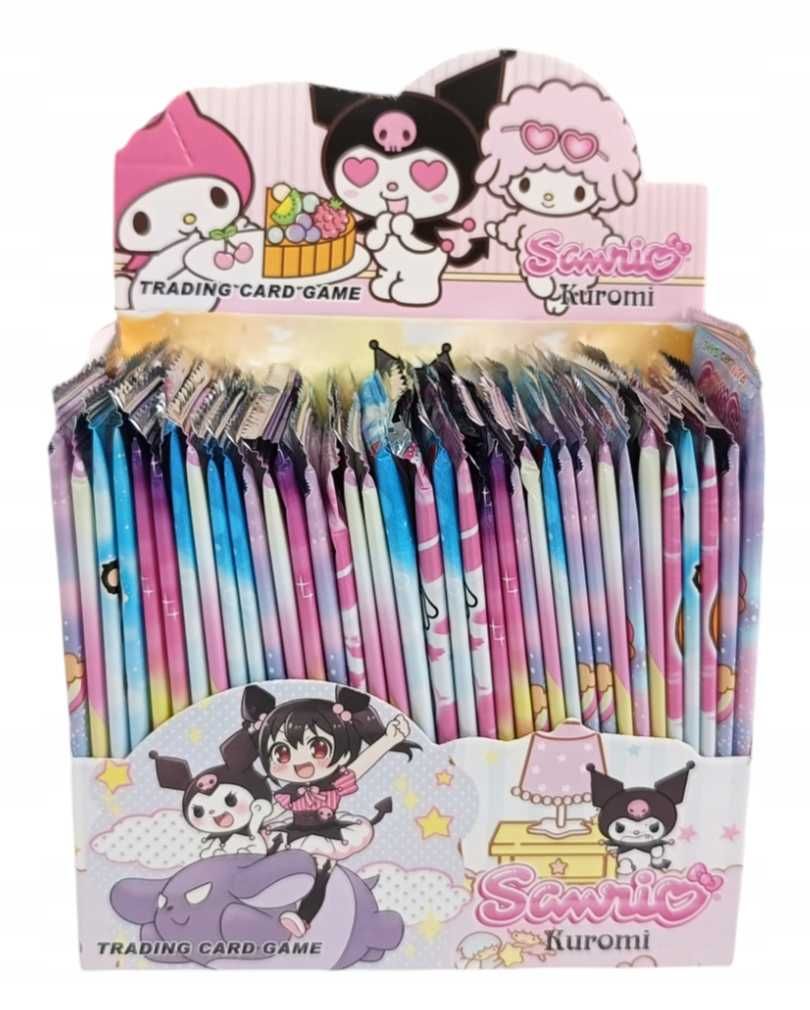 KARTY Sanrio Kuromi Mega duży box 288 kart 36 saszetek Mix