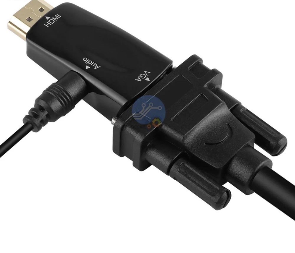 Конвертер видеосигнала HDMI to VGA Adapter c аудио-кабелем