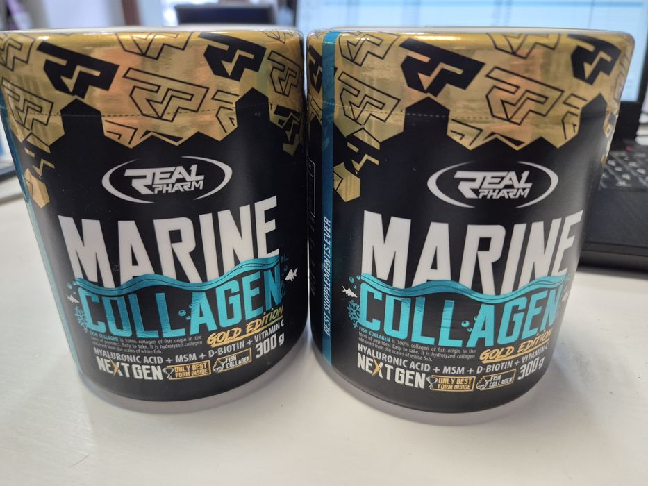 Wyprzedaż 2 szt. Marine collagen Real pharm 300g orange