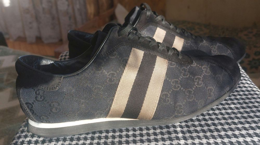 Gucci 117711 Gg Guccissima 4орНі кросівки полотно Розмір 8 . 42
