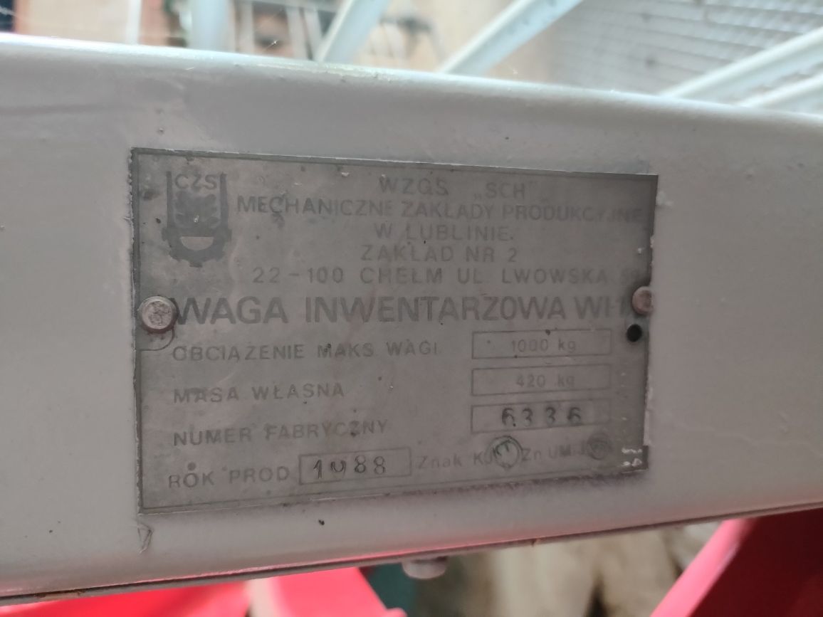 Waga inwentarzowa do żywca