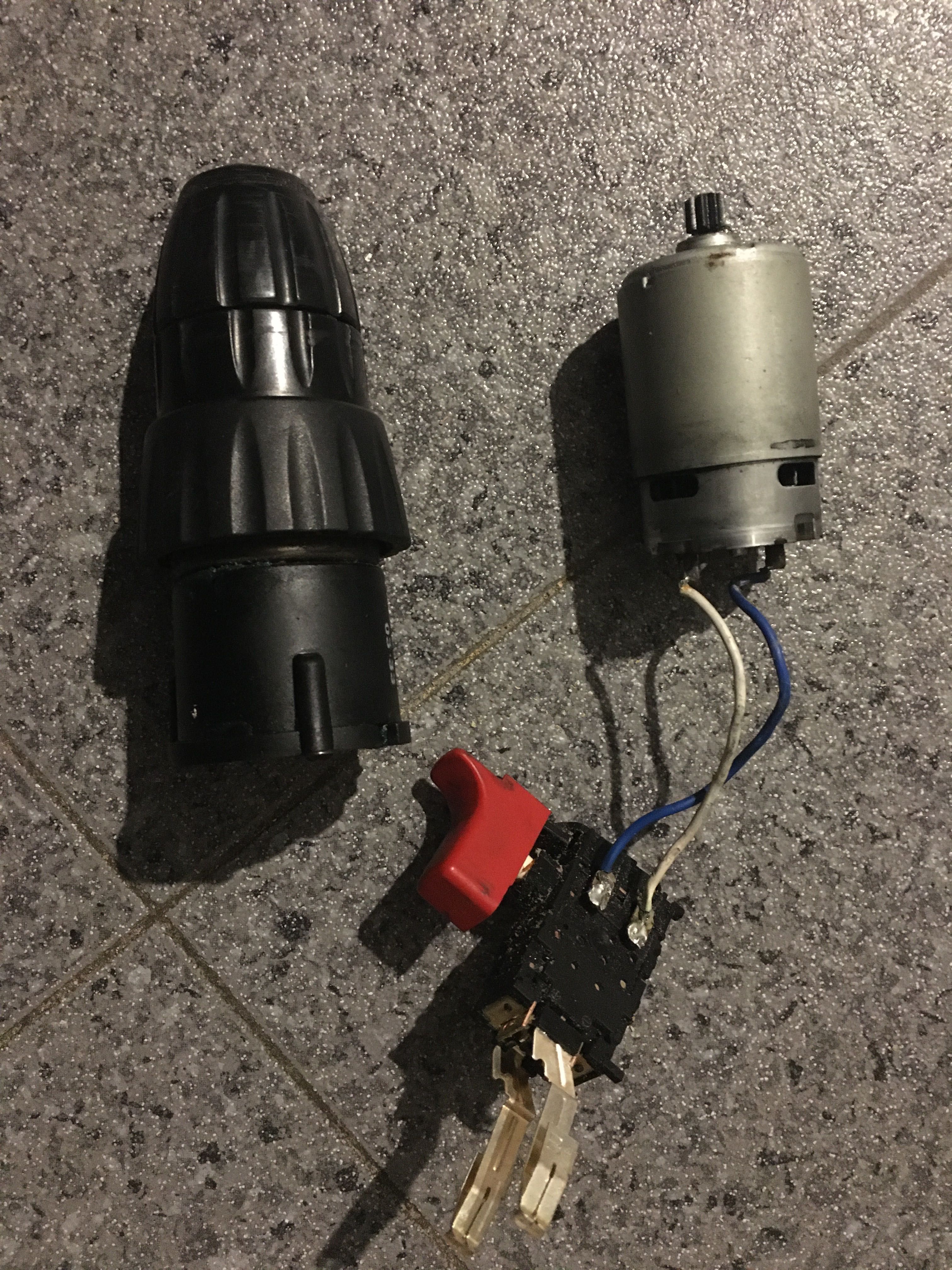 Motor e bucha de aparafusadora Bosch 12v