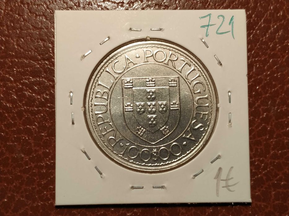 721 Moeda de 100 escudos de 1988 Bartolomeu Días - Barcos