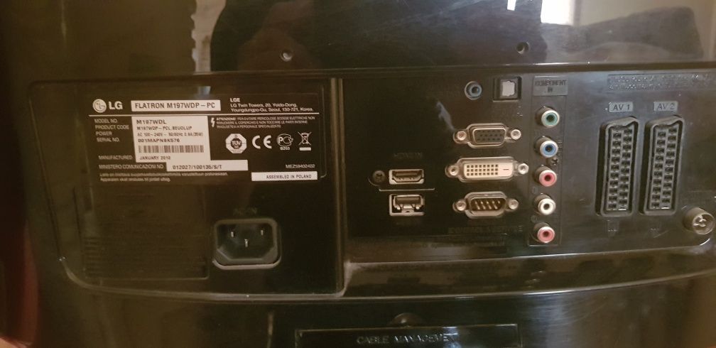 Monitor lg Tv 19 cali