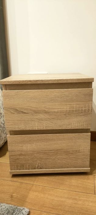 Conjunto 2 Mesinhas de cabeceira com 2 gavetas carvalho