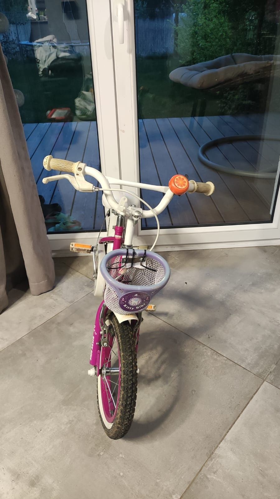 Rower dziecięcy Kitty Bike+ koszyk+boczne kółka