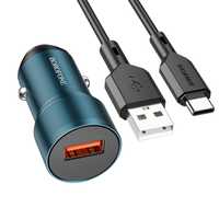 Borofone Ładowarka Samochodowa Bz19A Wisdom - Usb - Qc 3.0 18W Z