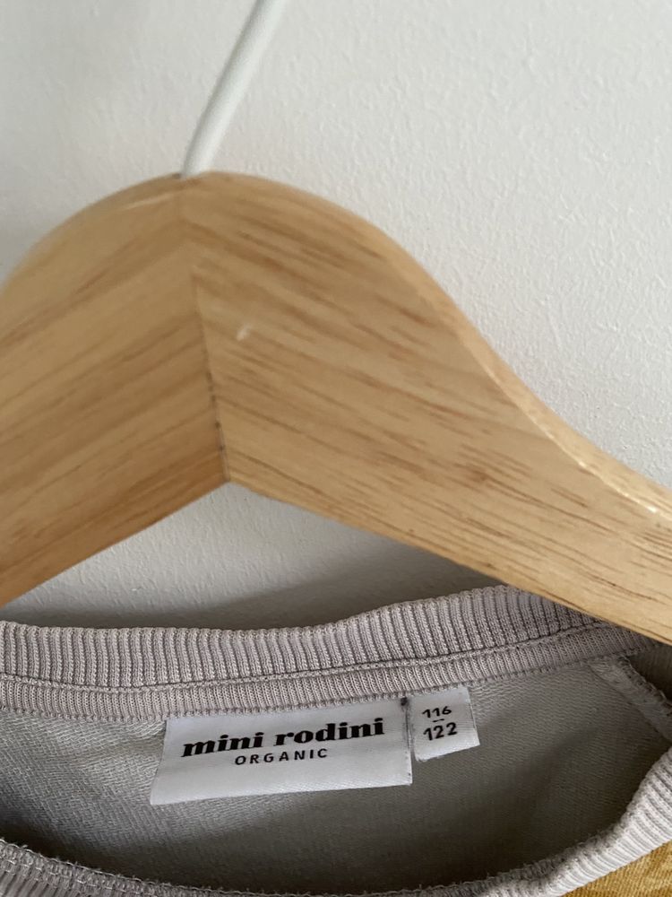 Sukienka mini rodini 116/122 szara w myszy kolorowe