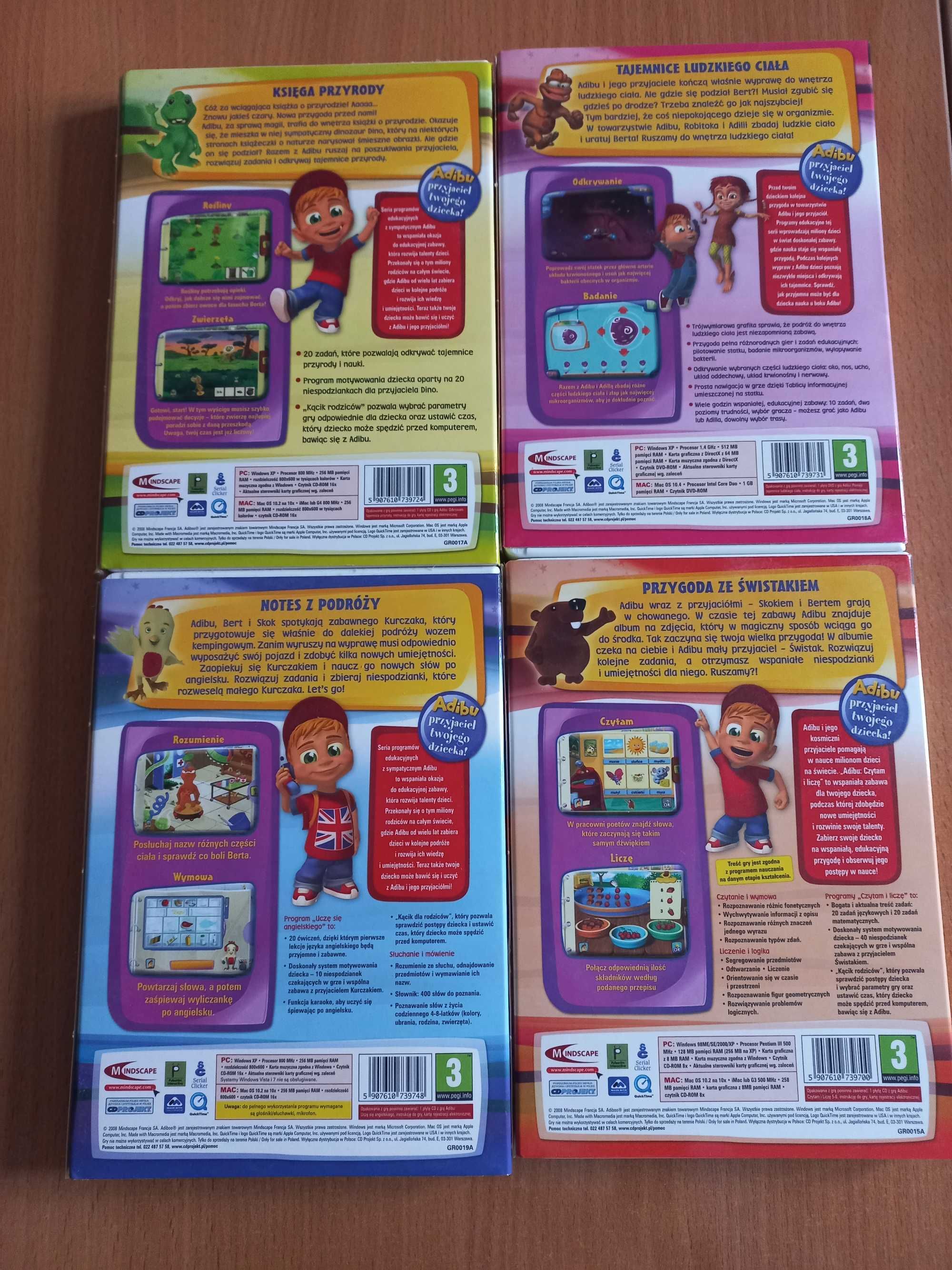 Gry edukacyjne dla dzieci z serii Adibu na PC
