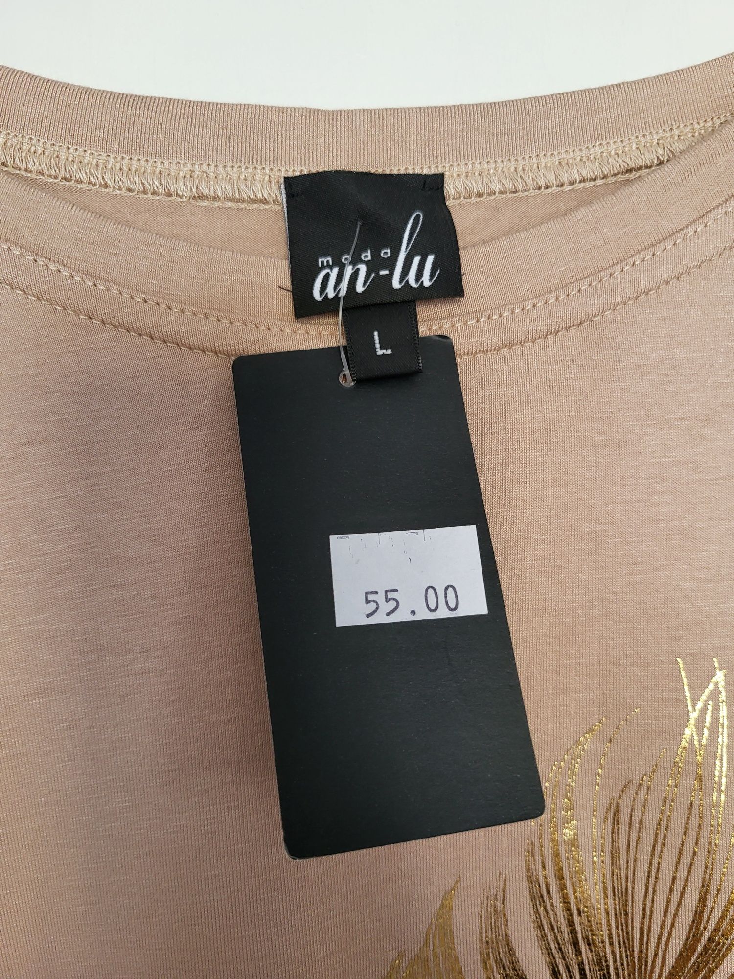 AN - LU Monika Łukaszewicz bluzka z metką nowa ze liściem L - XXL
