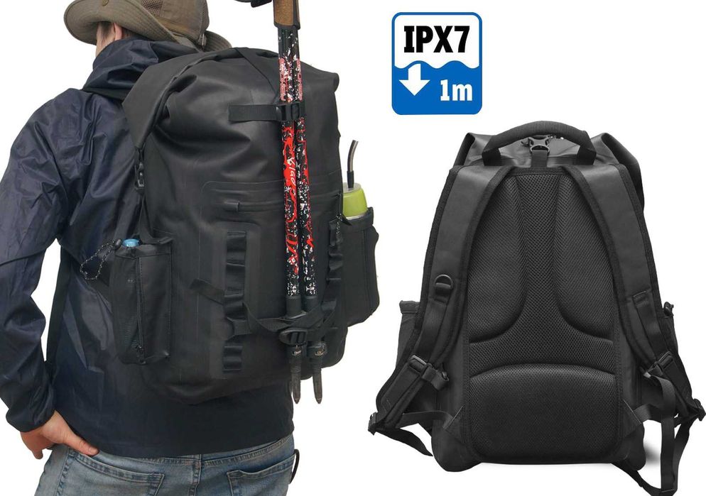 Plecak na kajak packraft motocykl lekki TPU 30l wodoszczelny 100% IPX7