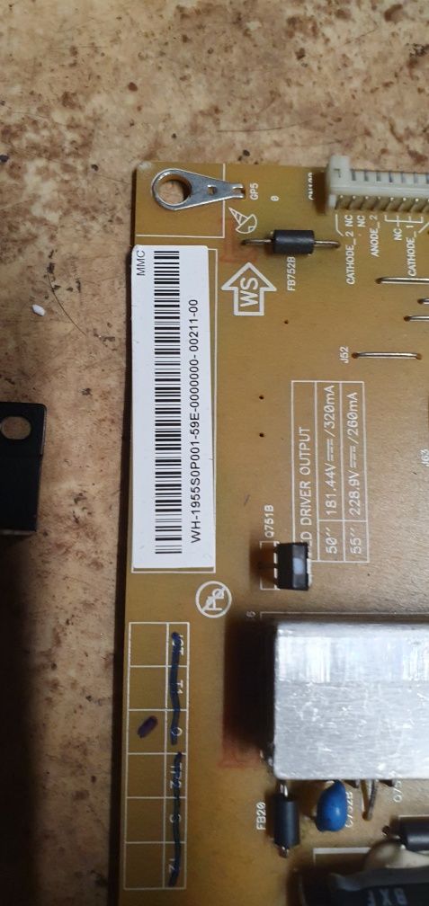 Płyta główna zasilająca t-con monitor Toshiba