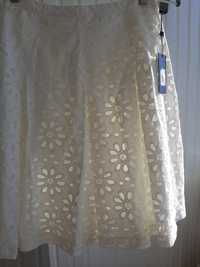 Белая ажурная юбка