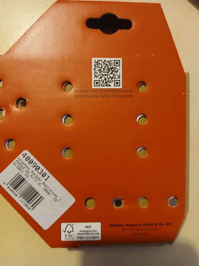 Mostek wspornik kierownicy Ergotec barracuda 90mm