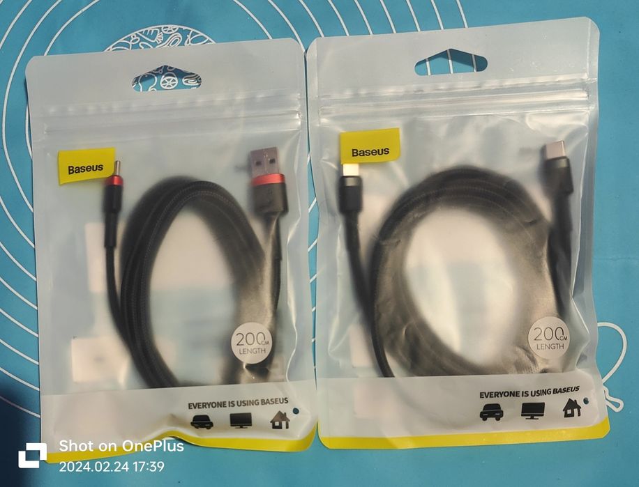Кабель Baseus Essager TypeC  быстрой зарядки 60-100 W 1 м, 2 м