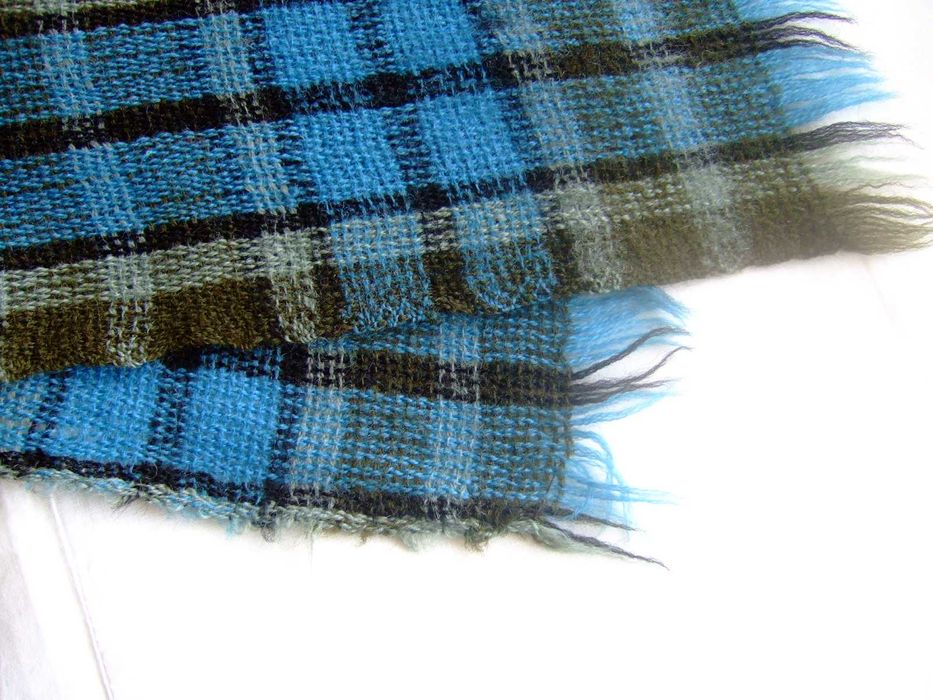 szal szalik duży koc wełniany wełna moher mohair 47x165 cm