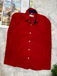 Дитяча червона сорочка для хлопчика рубашка красная Weise р.140