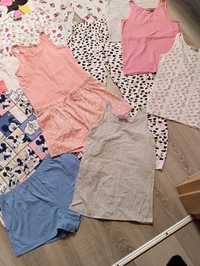 Paka ubranek dla dziewczynki 146,152,158 piżamki,koszulki, sukienki