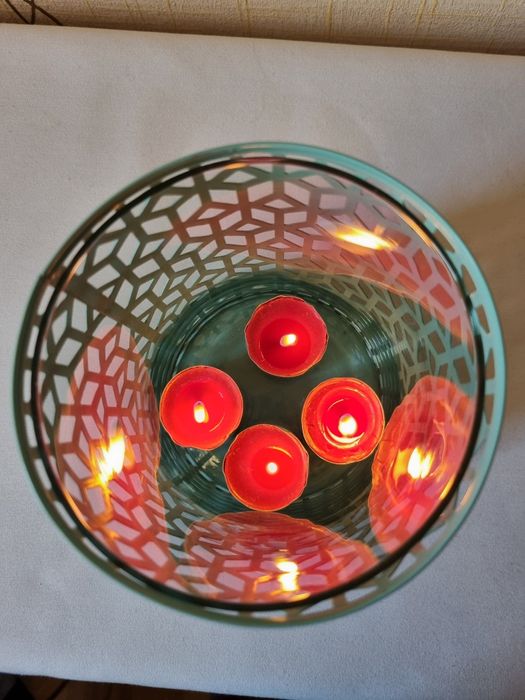 Dekoracyjny lampion świecznik marki Ikea