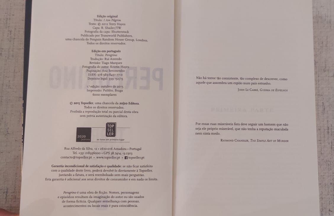 Peregrino livro de Terry Hayes