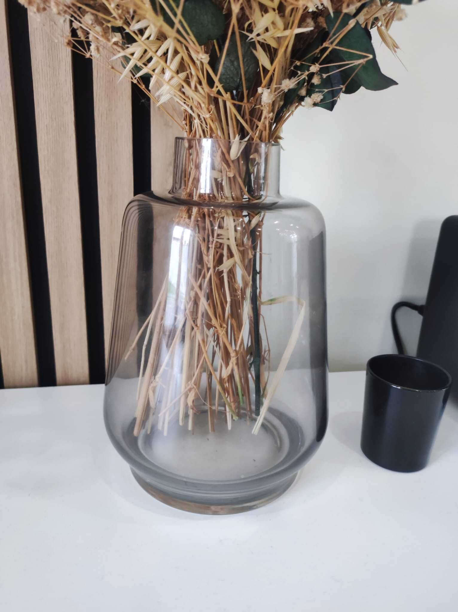Vaso/jarra vidro escurecido preto