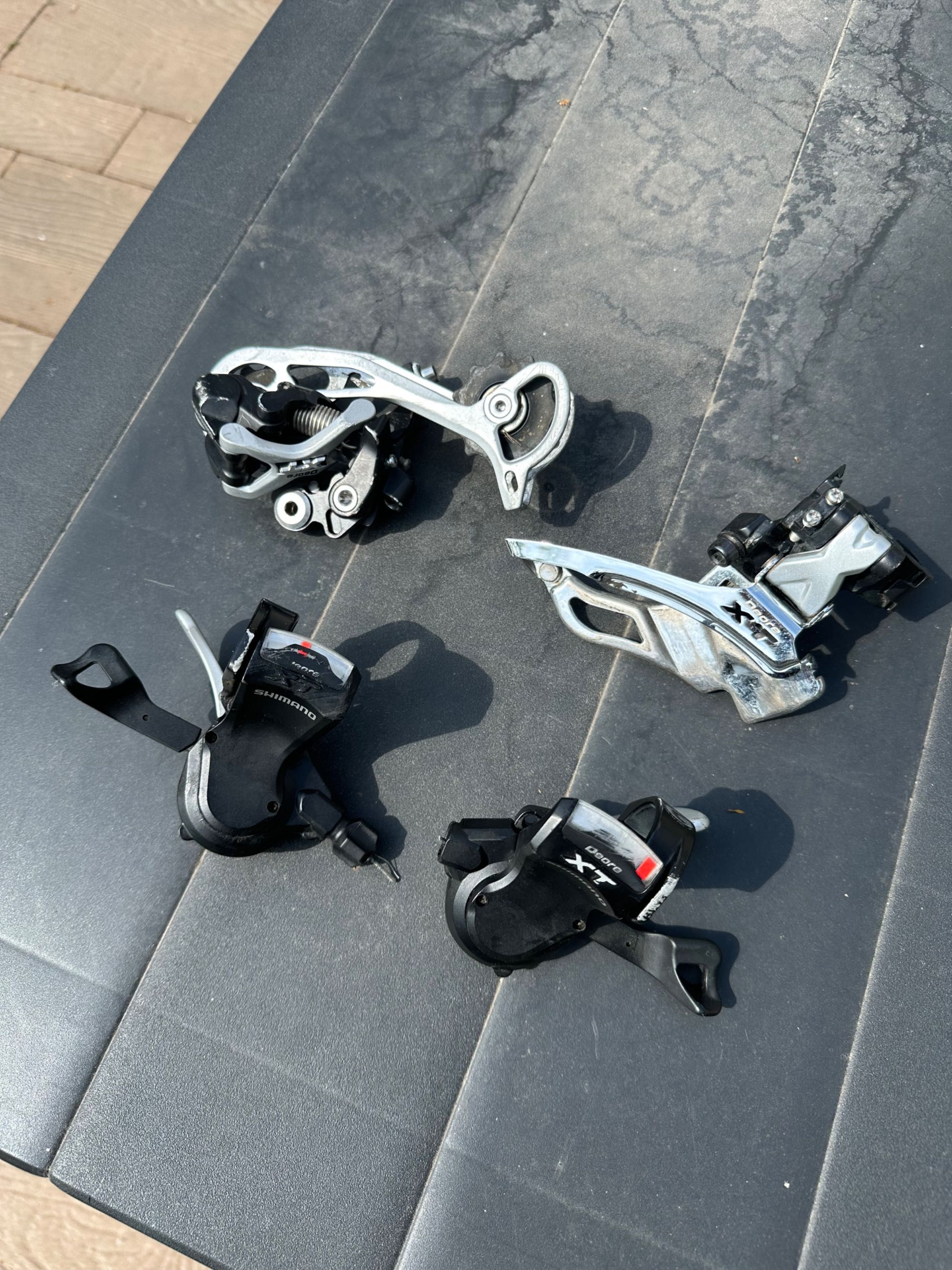 Przerzutki i manetki Deore XT 9s SL-M770 FD-M771 sprawne, bdb stan