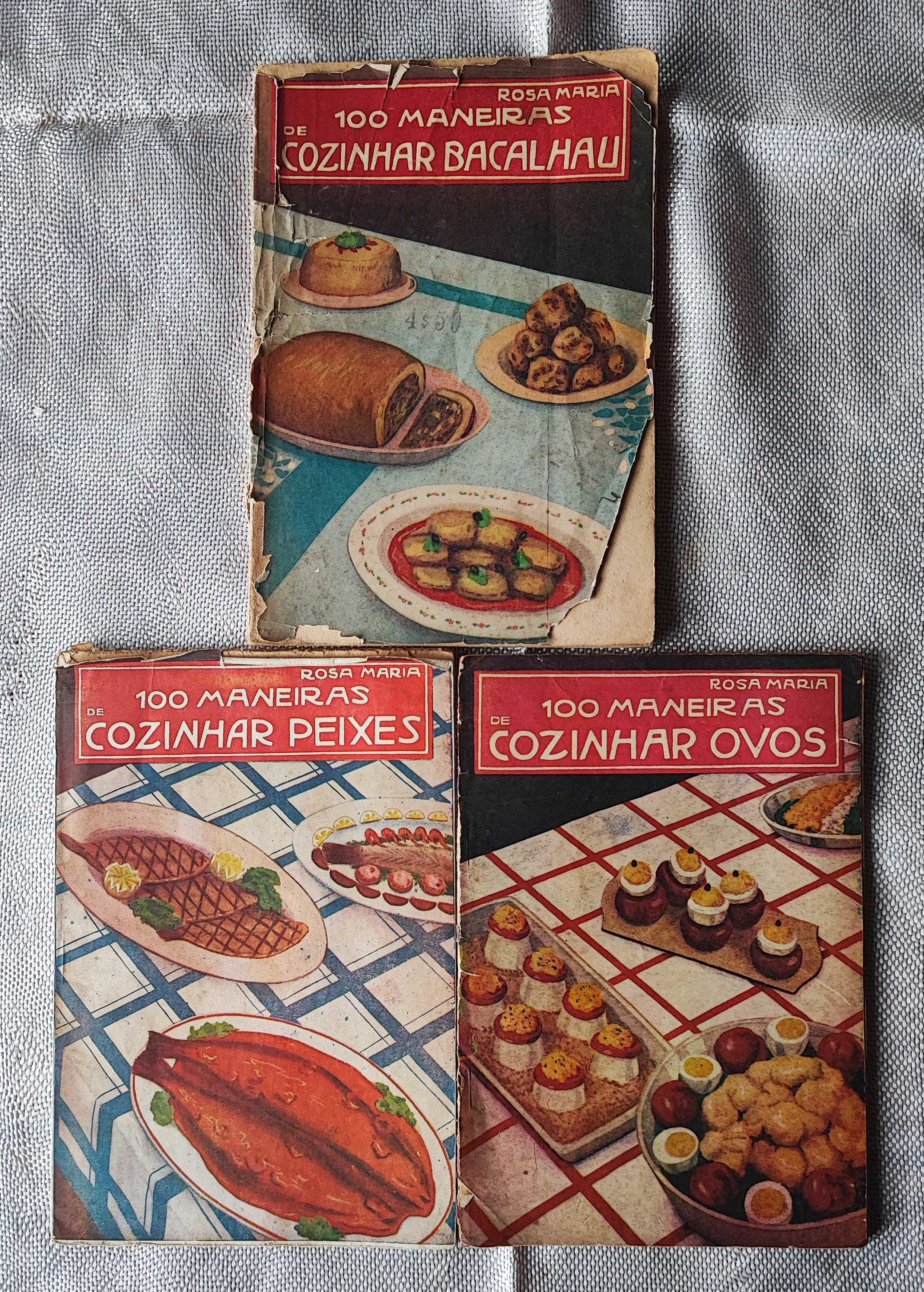 Lote de 3 livros 100 Maneiras de Cozinhar Bacalhau, Peixe, Ovos