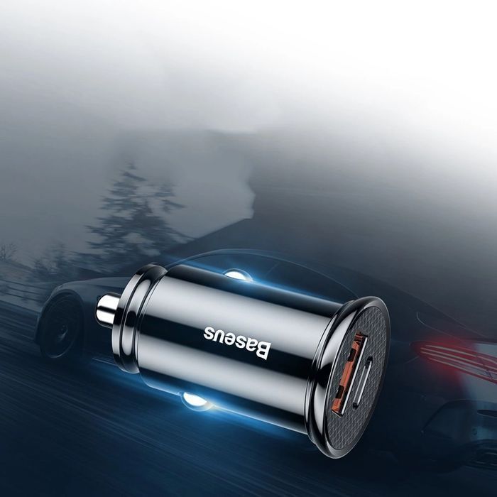 Baseus inteligentna ładowarka samochodowa USB QC 4.0 USB-C PD 3.0 SCP