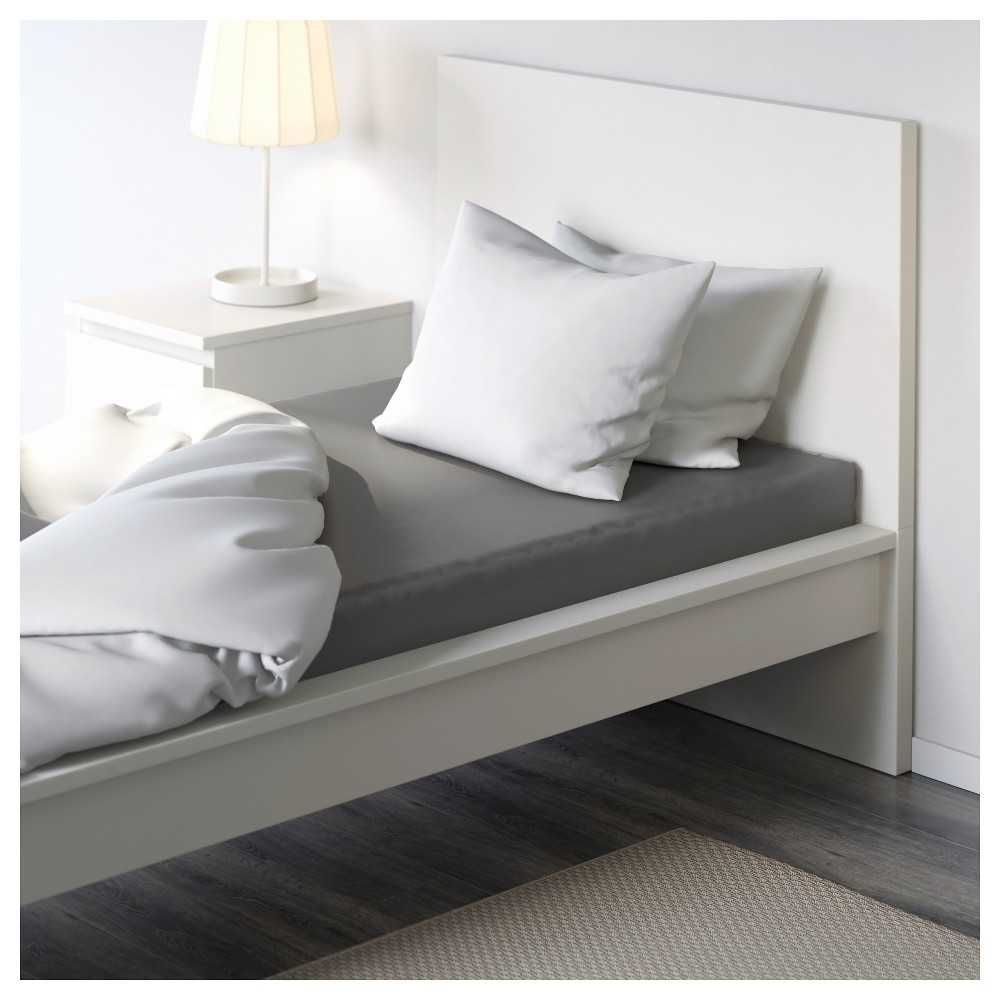 Ikea GASPA prześcieradło szare 150x260 cm NOWE na pojedyncze łóżko