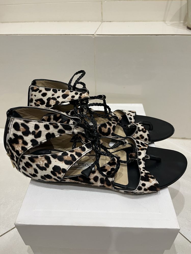 Леопардовые босножки Jimmy Choo