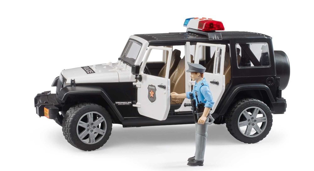 PREZENT ZABAWKA Bruder 02526 Jeep Wrangler Policja USA z Policjante