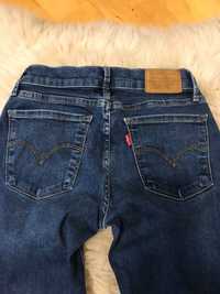 LEVI’S granatowe spodnie jeansy rurki S/XS