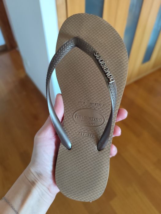 Havaianas originais bege escuro tamanho 37/38