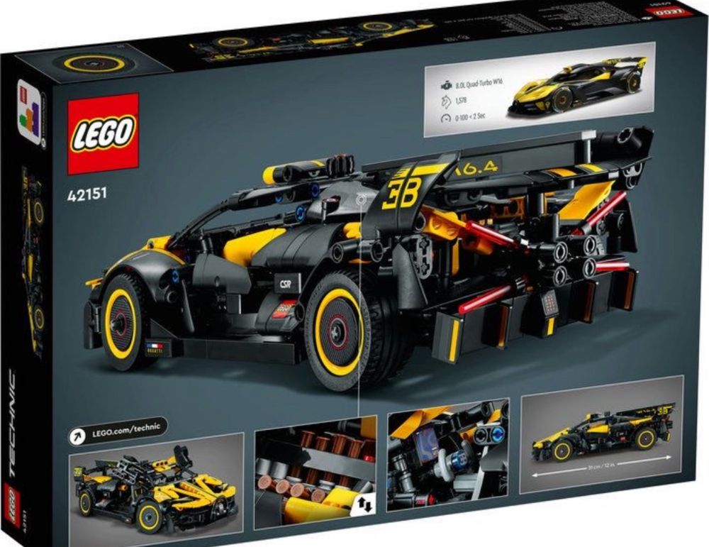 Коснтруктор LEGO technic. Bugatti bolide