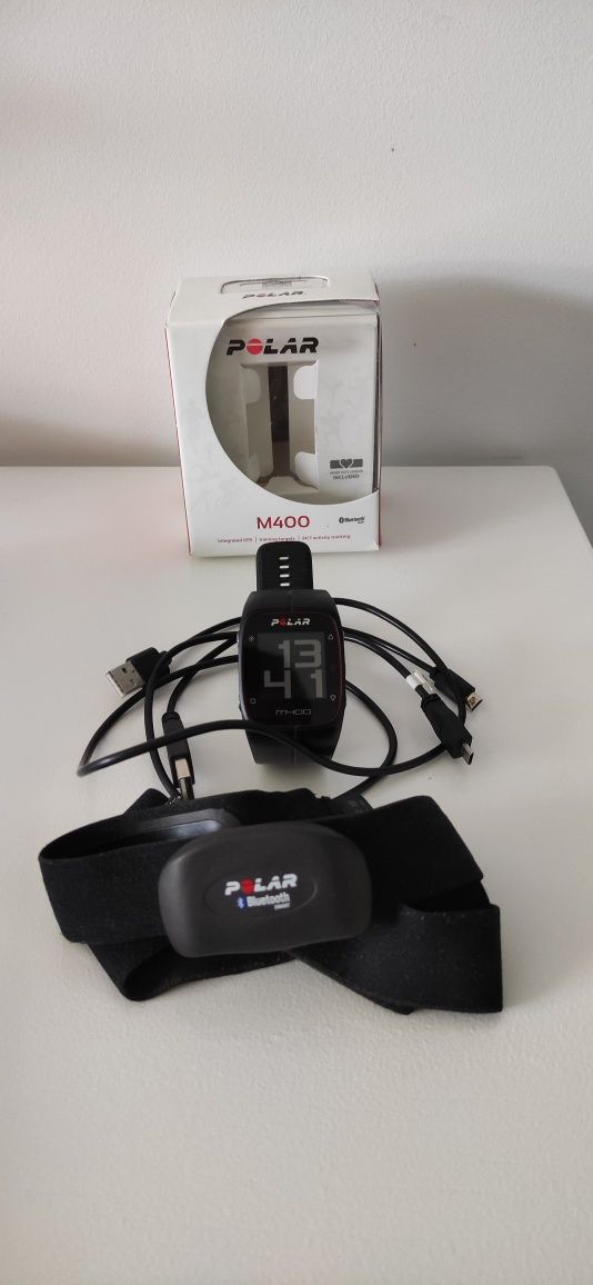 Zegarek sportowy Polar m400 + pulsometr Polar h7