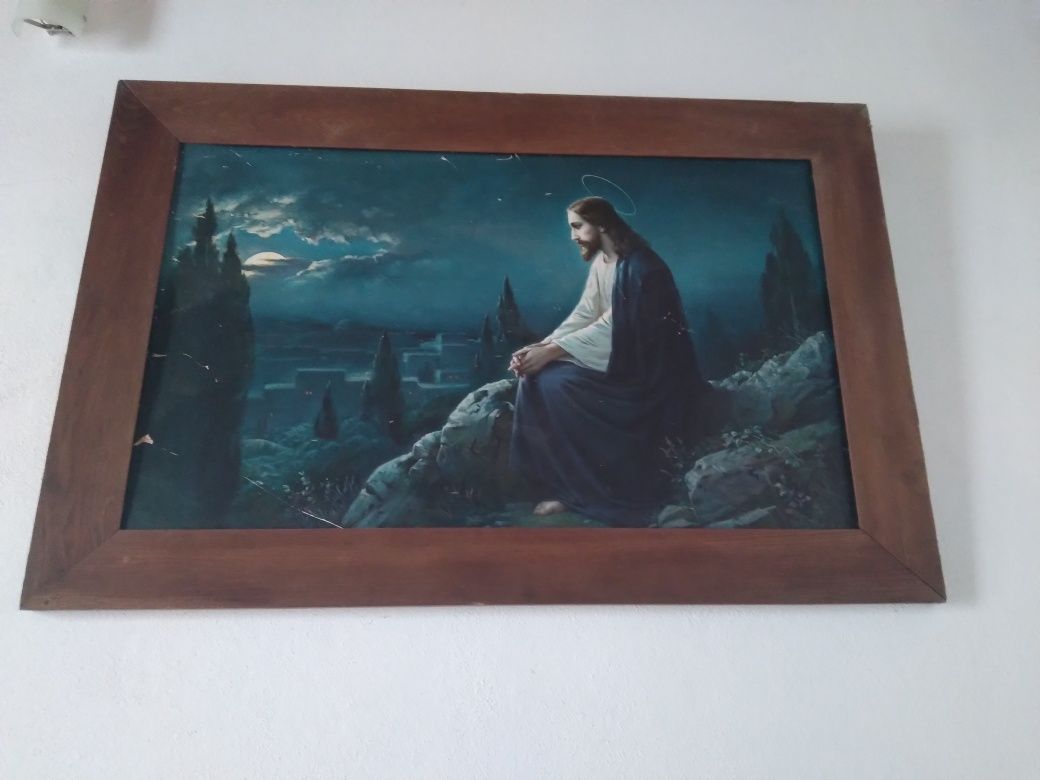 Quadro jesus nas montanhas