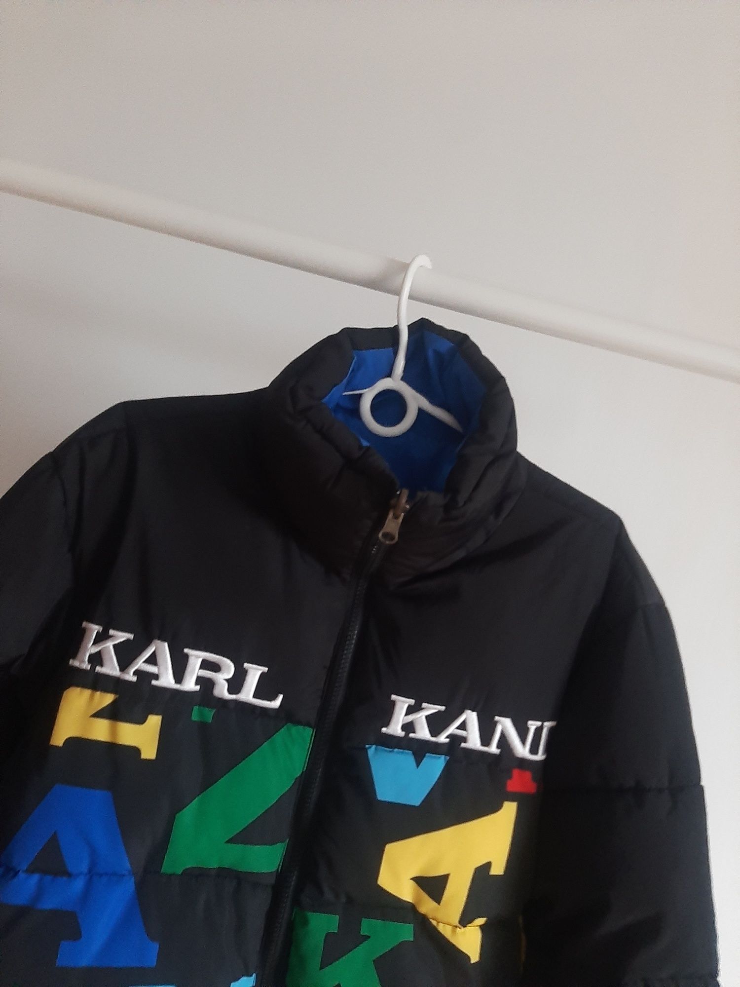Kurtka Karl Kani zimowa ocieplana dwustrona gruba kolorowa S